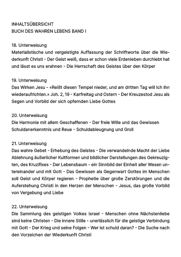 Buch des wahren Lebens I