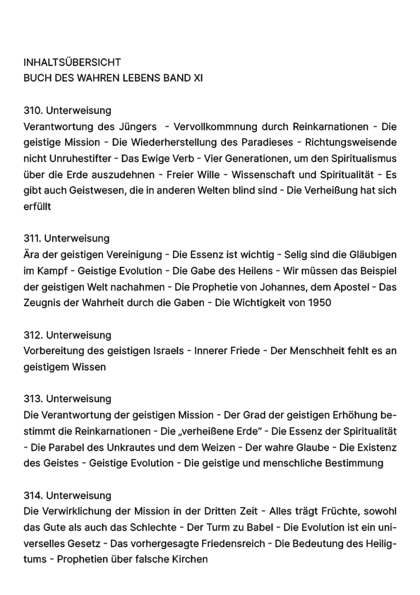 Buch des wahren Lebens XI