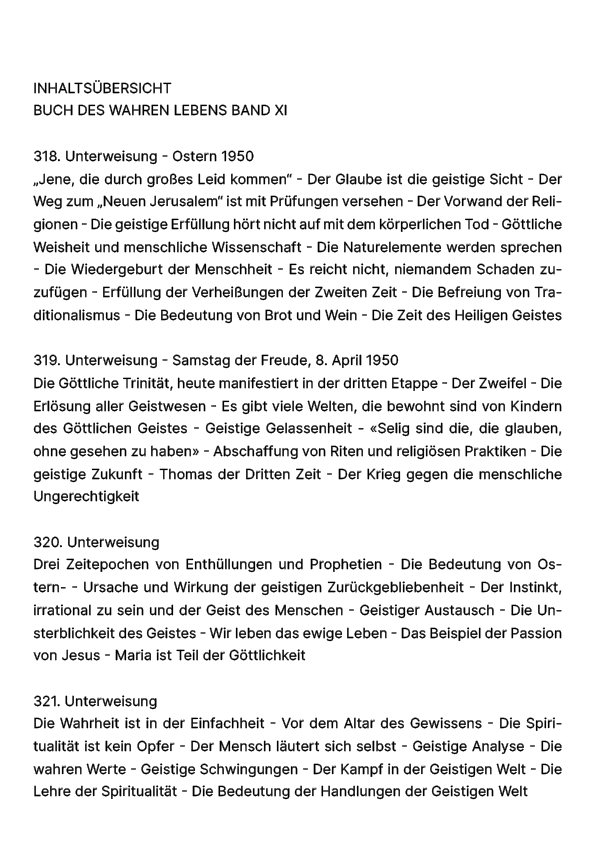 Buch des wahren Lebens XI