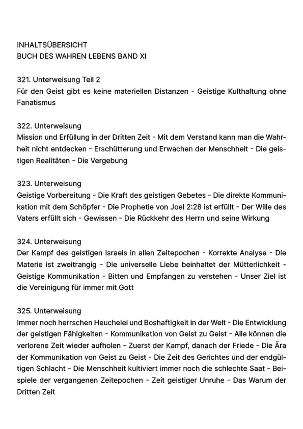 Buch des wahren Lebens XI
