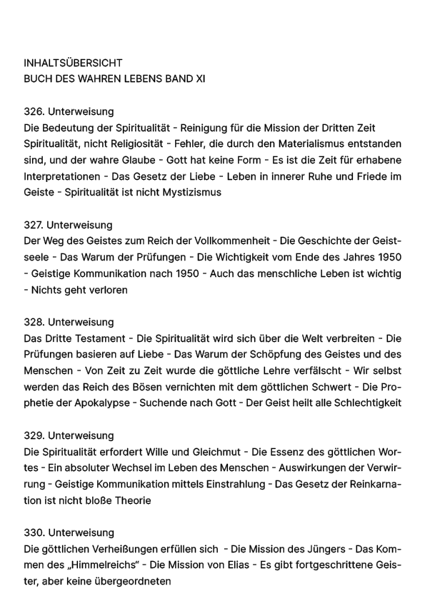 Buch des wahren Lebens XI