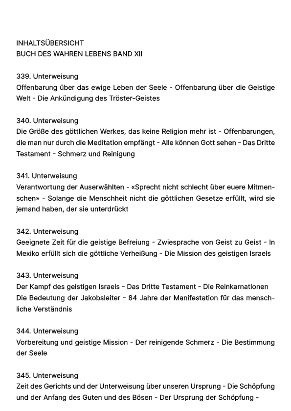 Buch des wahren Lebens XII