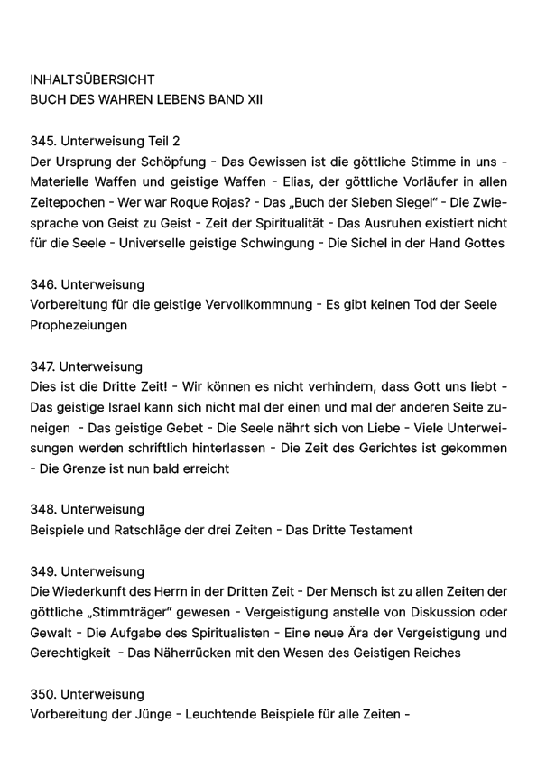 Buch des wahren Lebens XII