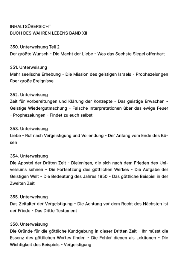 Buch des wahren Lebens XII