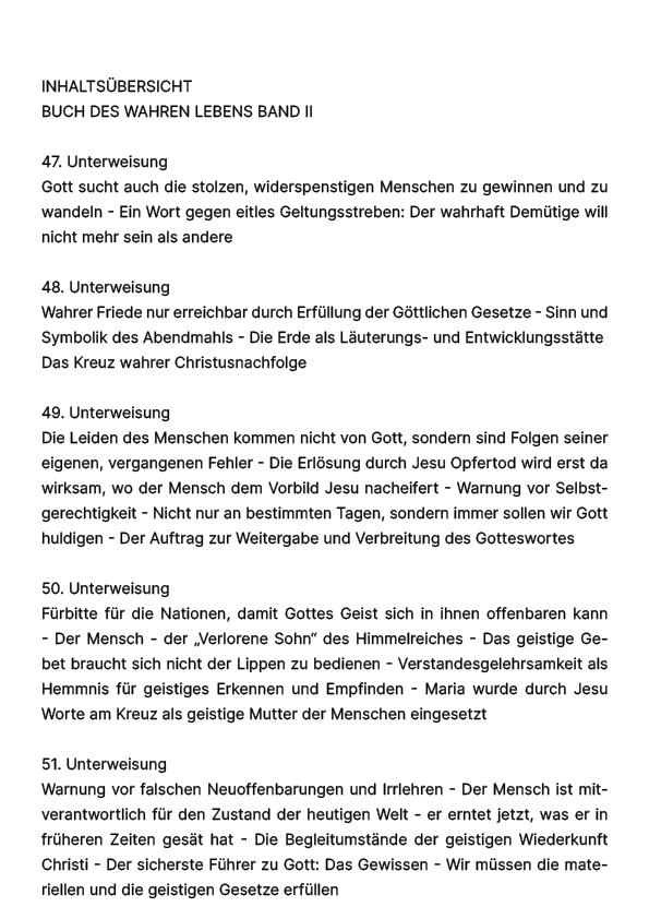 Buch des wahren Lebens II