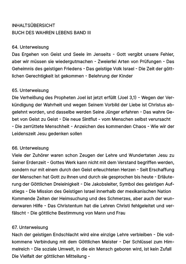 Buch des wahren Lebens III