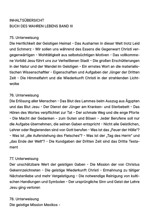 Buch des wahren Lebens III