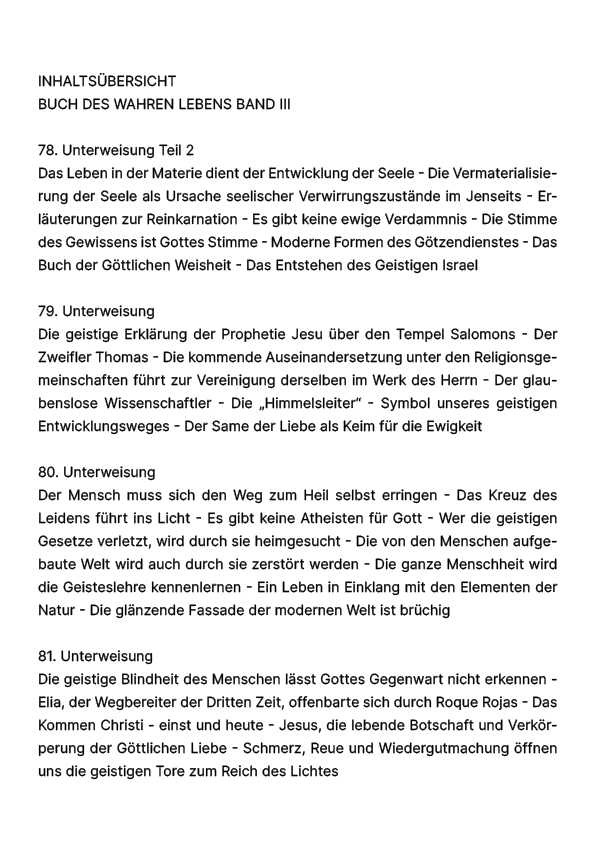 Buch des wahren Lebens III