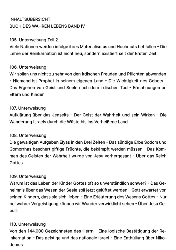 Buch des wahren Lebens IV