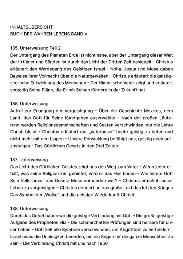 Buch des wahren Lebens V