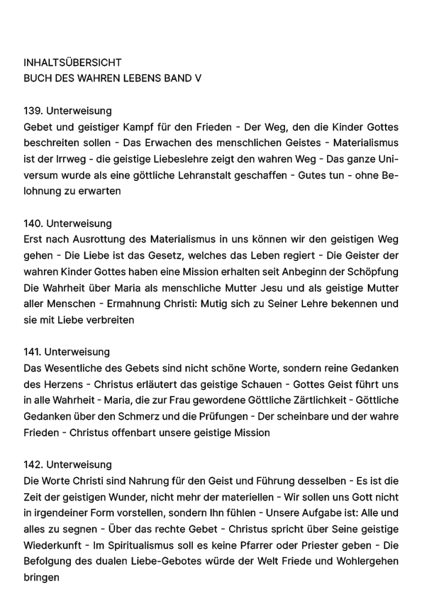Buch des wahren Lebens V