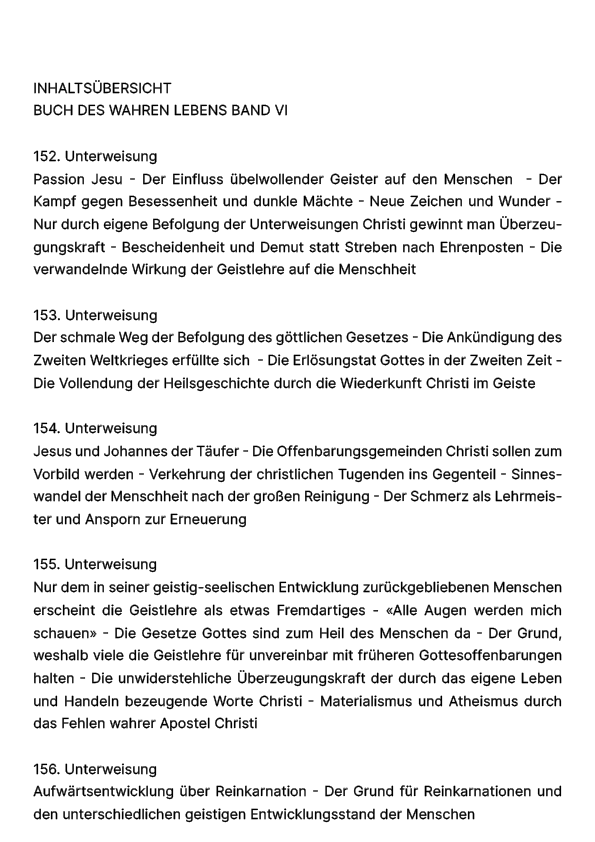 Buch des wahren Lebens VI