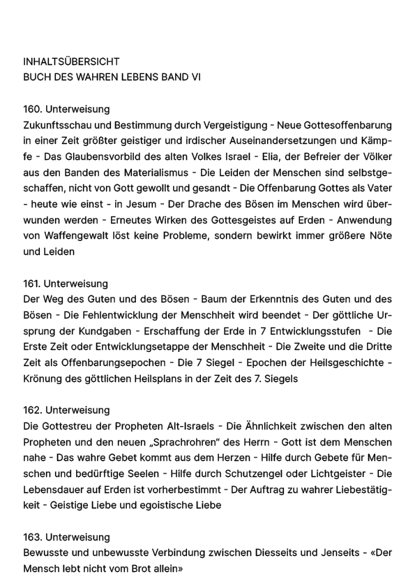 Buch des wahren Lebens VI