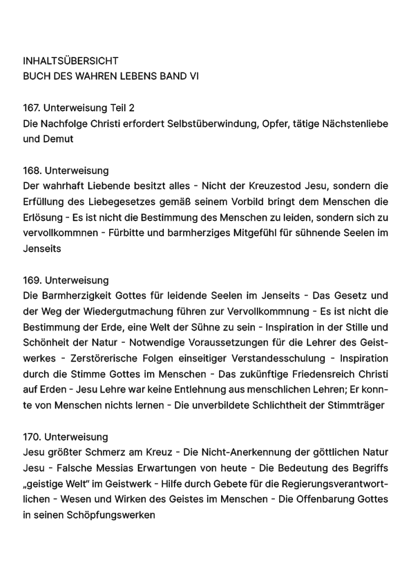 Buch des wahren Lebens VI