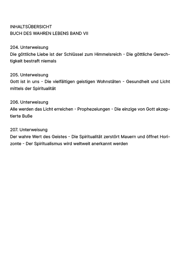 Buch des wahren Lebens VII
