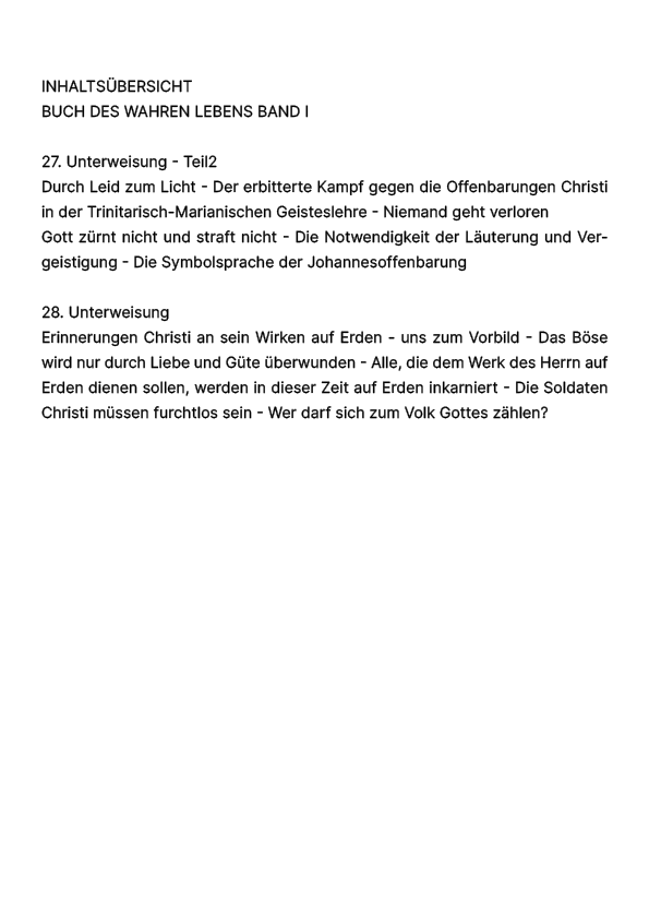 Buch des wahren Lebens I