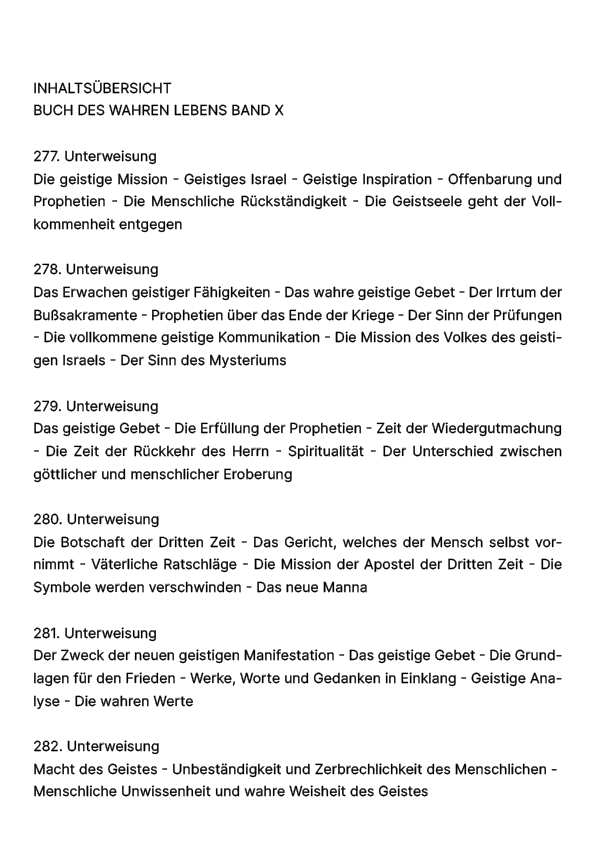 Buch des wahren Lebens X