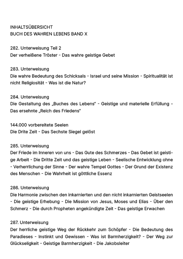 Buch des wahren Lebens X