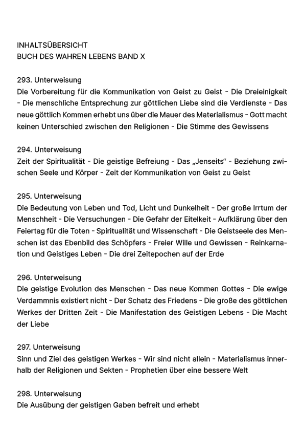Buch des wahren Lebens X