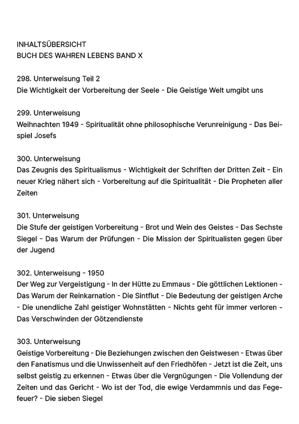Buch des wahren Lebens X