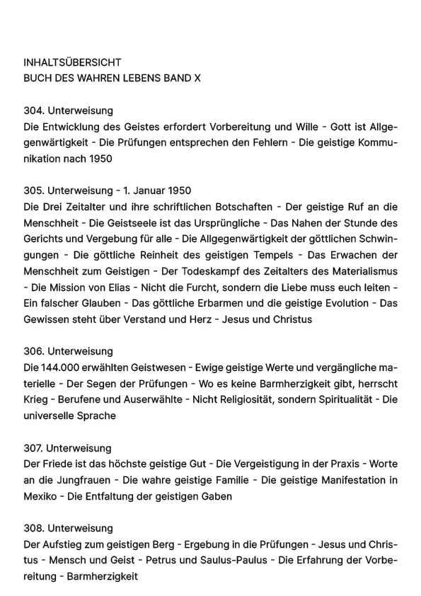 Buch des wahren Lebens X