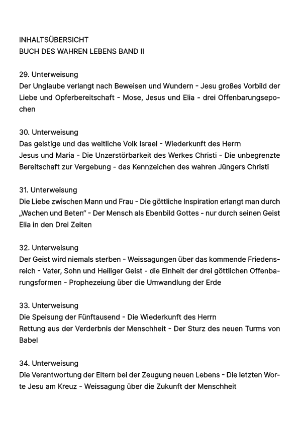 Buch des wahren Lebens II