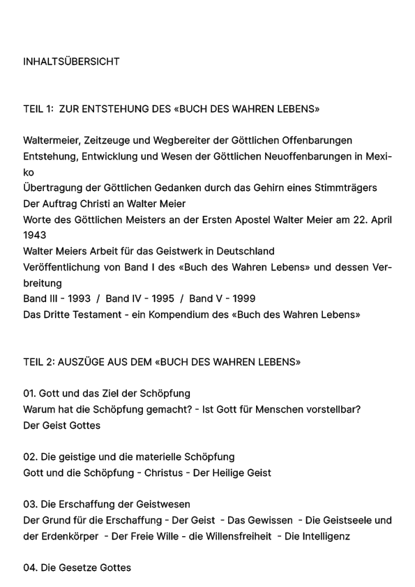 Einführung in das "Buch des wahren Lebens"