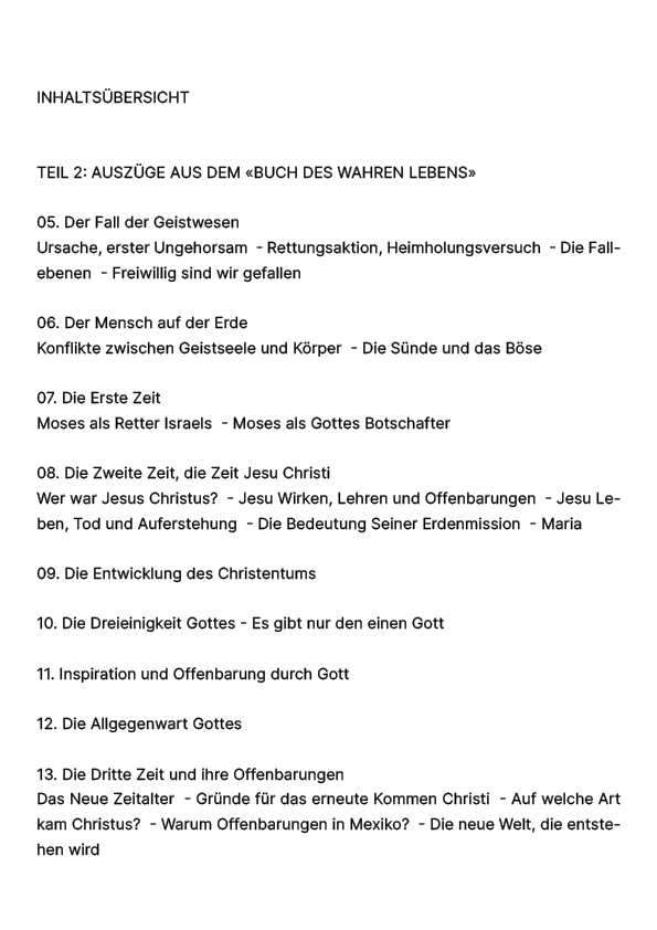 Einführung in das "Buch des wahren Lebens"