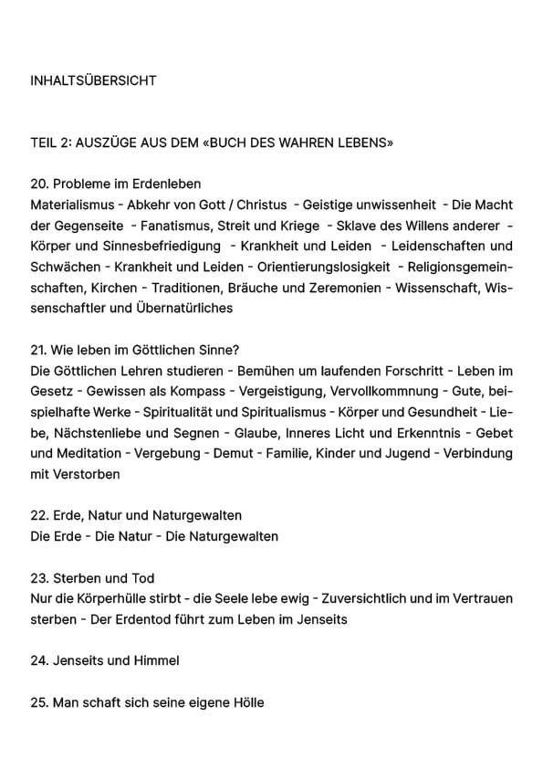 Einführung in das "Buch des wahren Lebens"