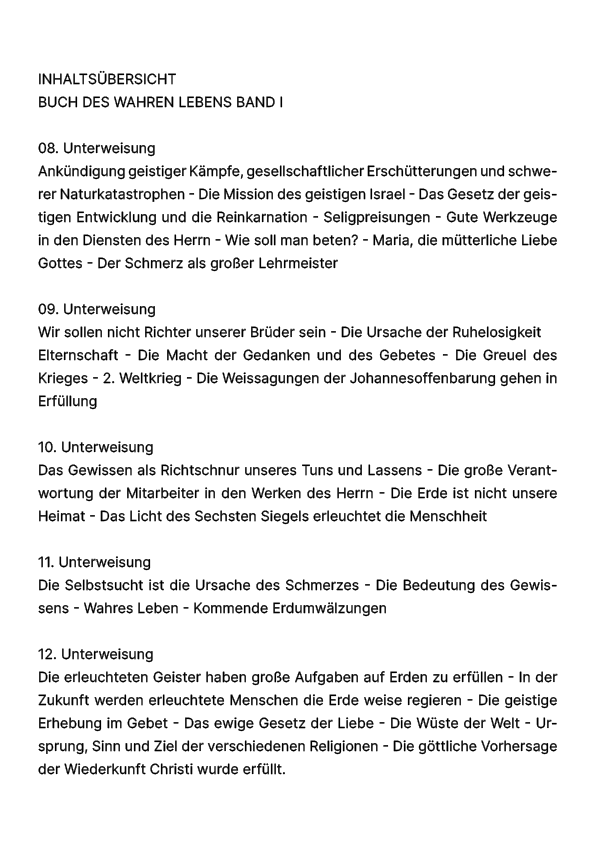 Buch des wahren Lebens I